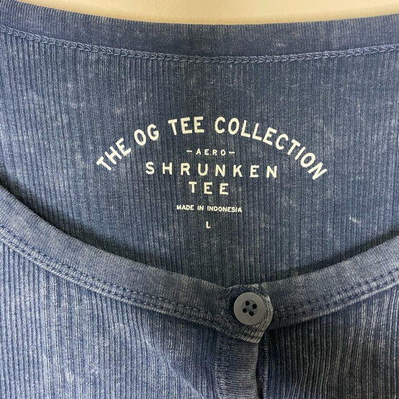 Aero Shrunken Tee Blue - Picture 2 of 4